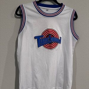 Tune Squad‎ Kids Sleeveless Jersey White and Blue size large